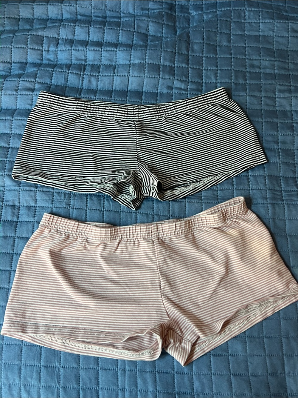 Striped Boyshort Panties - Pink and Black - Picture 1 of 2